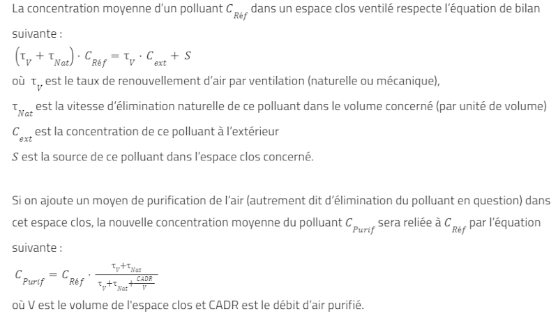 Performance énergétique du bâtiment et qualité de l'air : formule de calcul