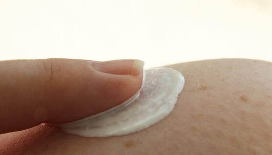 Utilisation de crème pour la peau