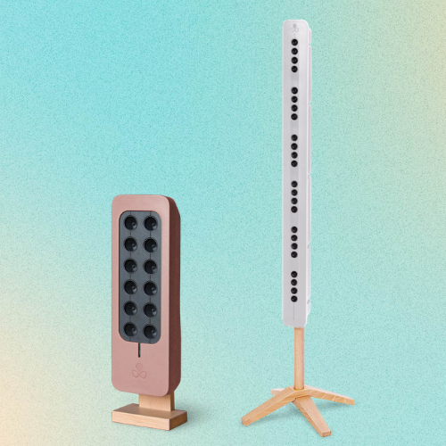 Purificateur d'air ioniseur TEQOYA T200 rose + T450 blanc